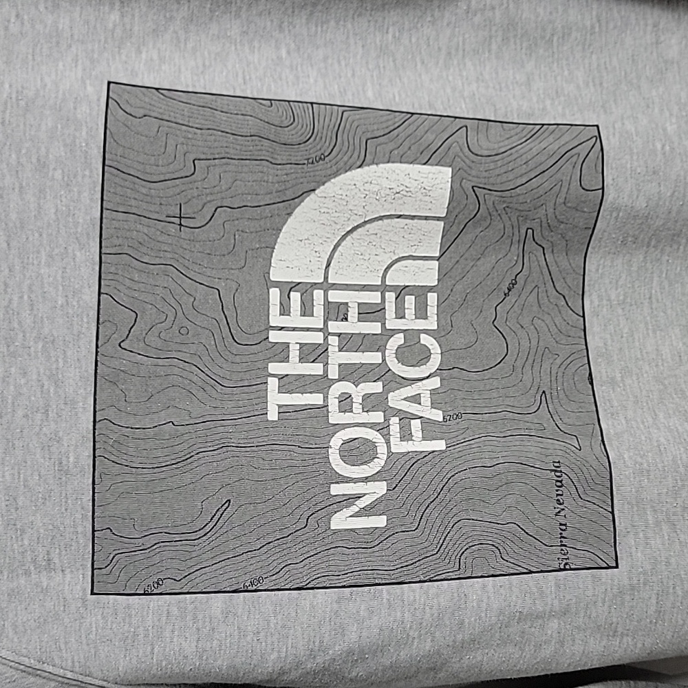 The North Face Women's Gray White Hooded W/ Pocket Long Sleeve Sweatshirt, S - Picture 3 of 12
